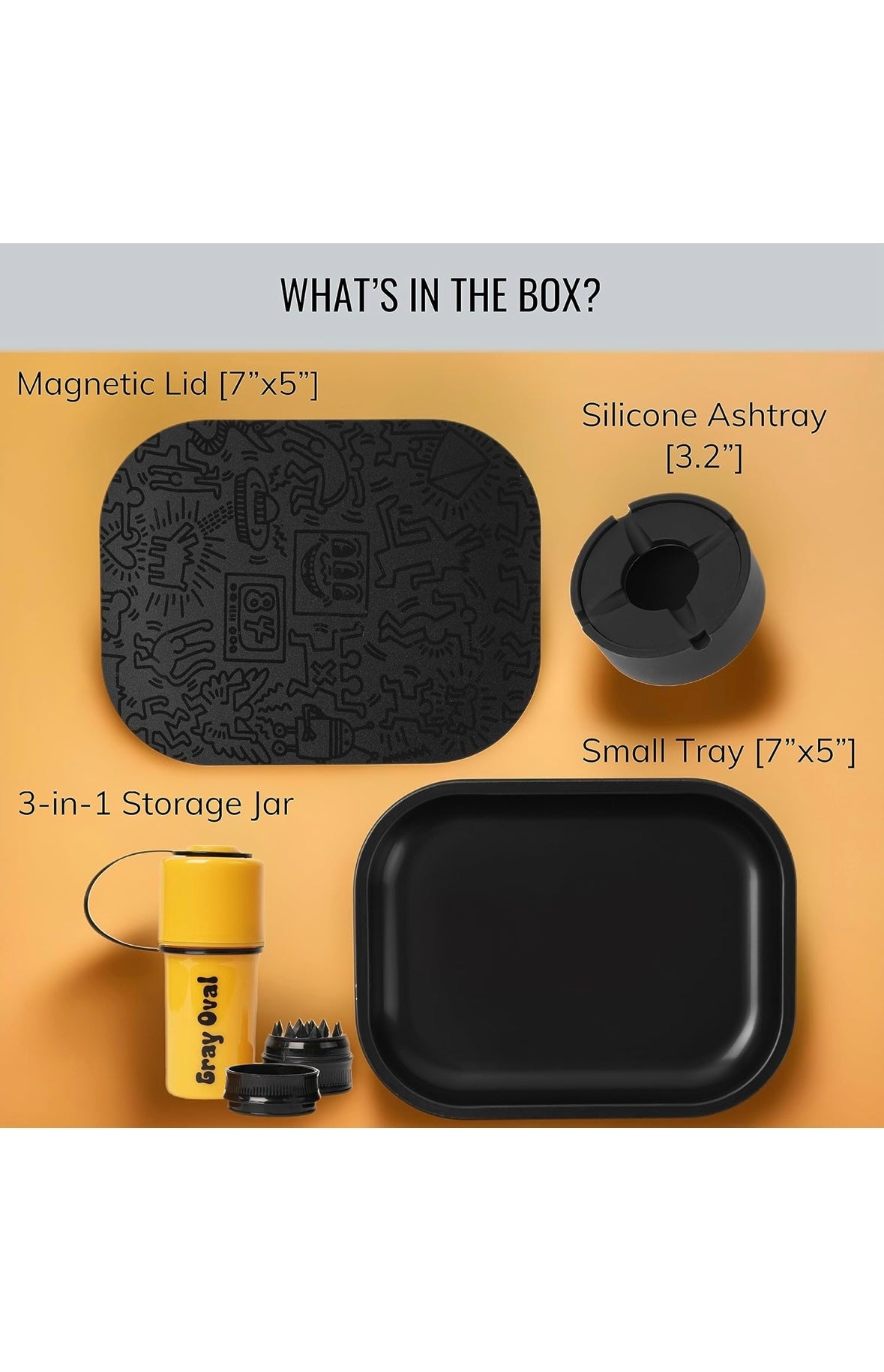 Portable Tray, Ash Tray, and Grinder